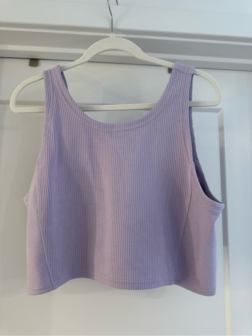 Lululemon Lilac Ribbed Crop Tank Top